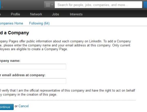 Instructions for Adding a LinkedIn Company Page