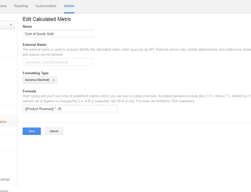 Google Analytics Calculated Metrics Released